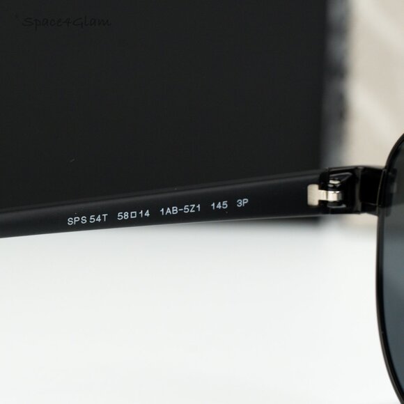 Prada Linea Rossa Women Sunglasses Black Polarized Grey Pilot PS54TS 1AB5Z1 NEW - Picture 5 of 9